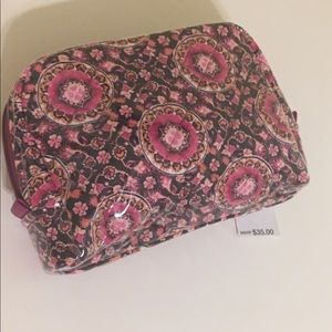 Vera Bradley Medium Cosmetic & Dual ID - Raspberry